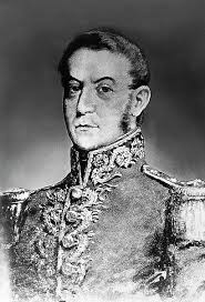 Framed Print of Jose San Martin Head/Shoulders Portrait