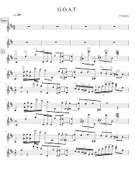 Free guitar backing track for goat by polyphia in mp3 format. G O A T Sheet Music For Guitar Solo Musescore Com