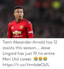 Jesse lingard turns memes into plaudits with carefree attitude and serious form. Koh Hevrolet Trent Alexander Arnold Has 12 Assists This Season Jesse Lingard Has Just 10 His Entire Man Utd Career Httpstcottmbdecb1l Soccer Meme On Me Me
