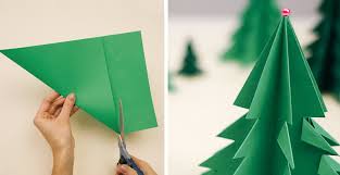 how to make 3d paper christmas tree diy crafts handimania