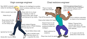 Virgin Engineer Vs Chad Redstone Engineer Virginvschad The redstone engineer i drew was inspired by a skin i found the other day. virgin engineer vs chad redstone
