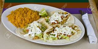 Maybe you would like to learn more about one of these? Healthy Mexican Meal Fish Tacos Vegetables And Rice On Plate Stock Photo Picture And Royalty Free Image Image 15815492