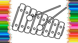 How To Draw Xylophone Drawing Musical Instruments How To Color For Child Coloring For Kids Doodle Drawings Cute Drawings
