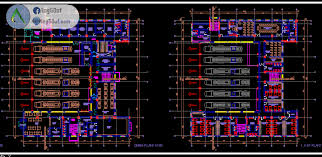 مخطط مشروع وحدة اطفاء الحرائق اوتوكاد Dwg