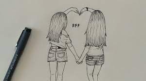 Kawaii drawings bff dessin fille dibujos drawing tekeningen desenhos personas tekenen disegni cartoon zeichnungen poppetjes kleurplaat zeichnung meisjes. How To Draw Best Friends Bff Easy Step By Step Youtube