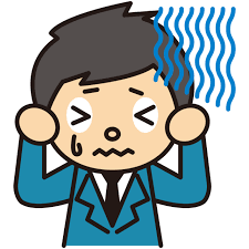 困るビジネスマン男性,落ち込む,トラブル | 無料イラスト素材｜素材ラボ