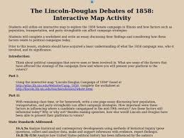 the lincoln douglas debates of 1858 interactive map