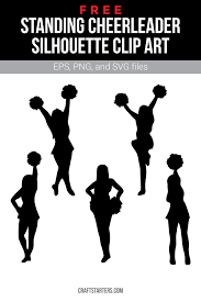 Download Free Standing Cheerleader Silhouette Clip Art Silhouette Clip Art Clip Art Silhouette