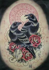 Raven And Rose Tattoo Ravens And Roses Tattoo Tattoo Pinterest Rose Body Tattoo Design Crow Tattoo Design Neo Traditional Tattoo