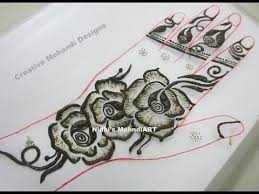 Unique Shaded Gulf Style Roses Henna Mehndi Design Tutorial Mehndi Designs Henna Mehndi Design Rose Henna