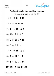 Free worksheets, handouts, esl printable exercises pdf and resources. Circle The Smallest Number Worksheet Free Printable Pdf