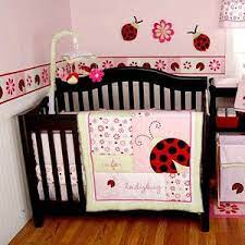 Set includes quilt, bumper, fitted crib sheet and dust ruffle. Li L Kids L Is For Ladybug Crib Bedding 3pc Set And Bumper Value Bundle Ladybug Nursery Baby Girl Nursery Themes Baby Ladybug
