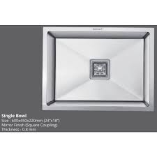 Beauty, functionality, durability, stain resistance, hygiene and easy care are just some of the reasons why corian ® sinks ® are the perfect addition to your kitchen design. Sonet Stainless Steel Hand Made Single Bowl Kitchen Sink For Bathroom Fitting Size 600x450x220 Mm Id 22404050897