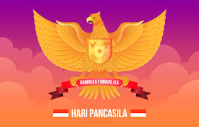 Hari lahir pancasila selalu diperingati pada 1 juni, dan tahun ini 1. Hari Pancasila With Golden Garuda 2382449 Vector Art At Vecteezy