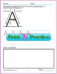 How to teach child the alphabets? Printable Handwriting Worksheets Manuscript And Cursive Worksheets