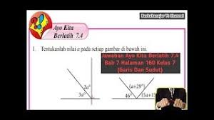 Kunci jawaban bahasa inggris kelas 8 halaman 160 161 bab 10 when i was a child bab 10 halaman 160 161 b. Jawaban Ayo Kita Berlatih 7 4 Bab 7 Halaman 160 Kelas 7 Garis Dan Sudut Youtube