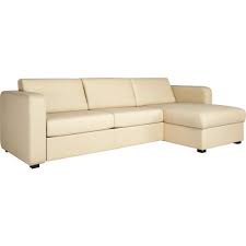 Porto 3 Canape D Angle 2 Places Convertible En Cuir Creme Petit Canape Lit Canape Cuir Pas Cher Canape Lit