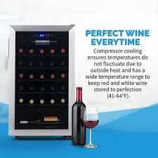 Among the hundreds of wine fridges we considered, the wine enthusiast classic 80 wine cellar has the best capacity and features for the price. Newair Freestanding 33 Bottle Compressor Wine Fridge Adjustable Racks And Exterior Digital Thermostat Nwc033ss01 At Tractor Supply Co