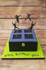 Trampolining Cake Www Cakesbykaren Co Uk Trampolin Party Junge Kuchen Trampolin Kuchen