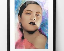 FREDI WASHINGTON Wall Art Print Poster. 1920s 1930s Iconic Hollywood Black  Flapper Actress. Harlem Renaissance. Colorful Home Decor Artwork.