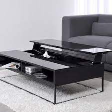 table basse design laque 1 plateau relevable laura noir coffee table home decor table design