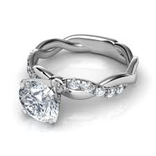 , twists, and celtic love knot inspired designs! Twist Round Cut Diamond Engagement Ring Natalie Diamonds In 14k White Gold