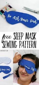 How to make diy sleep mask with free printable pattern. Free Sleep Mask Pattern To Sew Swoodson Says