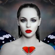 Girl and butterflies painted in CP 2016