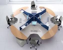 Modern Round Office Workstation 4 Person Workstation Office Desk Divider 2079 Office Furniture Modern Modern Office Furniture Design Office Furniture Layout