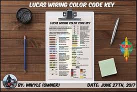 Install the rubber headlight cover. Lucas Wiring Color Code Key