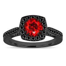 Vintage Red Diamond Engagement Ring Fancy Color Wedding Ring 14k Black Gold 1 16 Carat Certified Halo Pave Unique Pink Tourmaline Engagement Ring Fancy Yellow Diamond Engagement Rings Black Diamond Wedding Rings