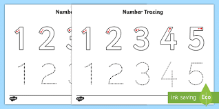 It has attained significance throughout history in part because typical humans have five. Number Tracing Worksheet 1 5 Ks1 Primary Resource