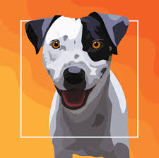 Cute Portrait Of A Pittie Dog Portrait Dog Pop Art Dog Art Pet Portrait Commissioned Art Custom Portra Dog Pop Art Dog Modern Art Pop Art Pet Portraits