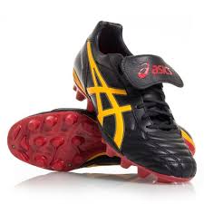 Asics Football Boots Black And Gold Asics Lethal Testimonial 3 It Mens Football Boots Black Sun Red Soil Botas Futebol