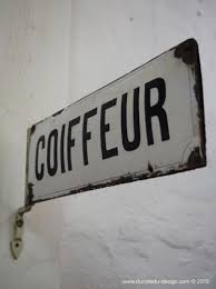 Enseigne Coiffeur Emaillee Double Face Coiffeur Enseigne De Coiffeur Plaque De Rue