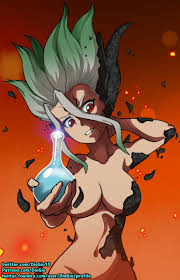 Dr Stone fodendo Suika, Yuriha Ogawa e Kahaku - Hentai