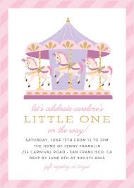 Cutest Carousel Baby Shower Invitations Carnival Baby Showers Carousel Baby Carousel Birthday