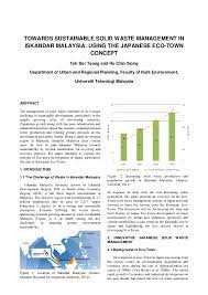 Appraisal of environmental, financial, and consequently, the national solid waste management department was established under the. Pdf Towards Sustainable Solid Waste Management In Iskandar Malaysia Using The Japanese Eco Town Concept Teh Bor Tsong Academia Edu