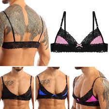 Sissy Men Lace Training Bra Bralette Crop Top Crossdresser Underwear  Lingerie | eBay