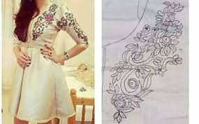رشمات الطرز الجديد مع التطبيق للإستفادة موديلات روووعة Indian Embroidery Designs Embroidery Blouse Designs Floral Embroidery Patterns