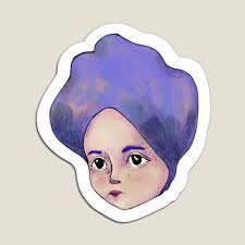 Big Forehead Girl Magnets for Sale