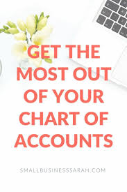 Get The Most Out Of Your Chart Of Accounts Small Business Sarah Chart Of Accounts Small Business Bookkeeping Small Business Accounting