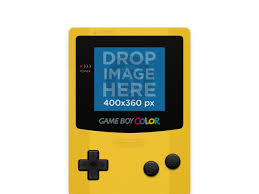 Placeit Videogame Mockup Of A Yellow Game Boy Color Gameboy Games Videogames