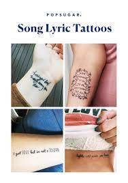 Even the moon, master of the sea. Song Lyric Tattoos Popsugar Smart Living