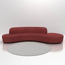 Holly hunt vladimir kagan sofa and tables 3d model. 3d Vladimir Kagan Serpentine Sofa Download Furniture 3d Models