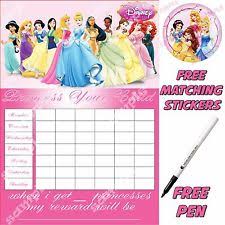 princess reusable reward chart ebay