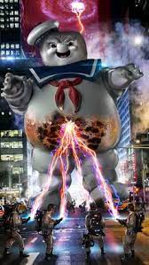 Who Ya Gonna Call Having Some Fun With The Beloved Stay Puft Marshmallow Man And Our Four Intrepid Ghostbusters Movie Artwork Ghostbusters Poster Ghostbusters