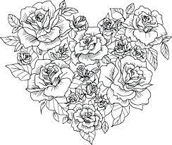 This free printable soft botanical banner features soft roses and leaves in muted pinks, blues and greens. Pin On Flowers And Hearts Coloring Pages