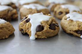 Pumpkin Chocolate Chip Cookies With Fresh Lemon Icing A Bountiful Kitchen Recipe Pumpkin Chocolate Chip Cookies Pumpkin Chocolate Chip Cookie Recipe Pumpkin Chocolate Chips