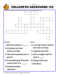 Word and logic puzzles are a wonderful way to engage the mind on lazy sunday mornings, and they're also useful educational tools for children. Halloween Crossword 03 Learn With Puzzles